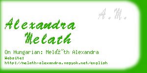 alexandra melath business card